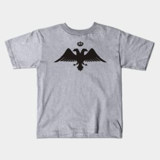 Double Headed Eagle Silhouette with Crown Kids T-Shirt